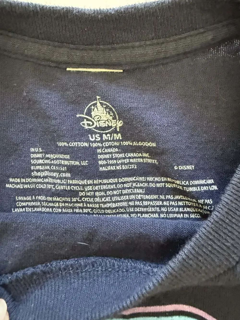 Disney Radiate Happiness Rainbow Castle T Shirt Unisex M Navy Mickey Balloons